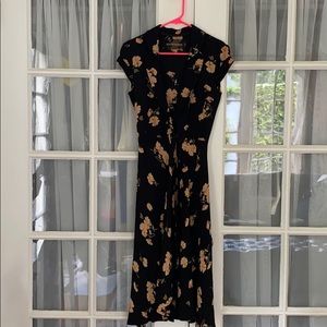 Reformation New w/o Tags Black Floral Midi Dress